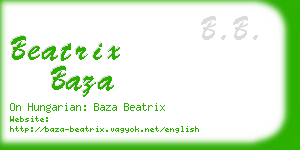 beatrix baza business card